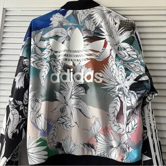 Adidas Women's Artistic Multicolor Bomber Jacket - Picture 3 of 7